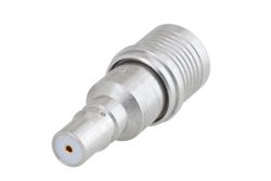 PE7AP1002-0 - 0 dB Fixed Attenuator, QMA Male to QMA Female Brass Tri-Metal Body Rated to 1 Watt Up to 6 GHz