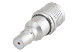 PE7AP1002-15 - 15 dB Fixed Attenuator, QMA Male to QMA Female Brass Tri-Metal Body Rated to 1 Watt Up to 6 GHz