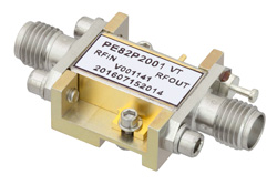 PE82P2001 - Analog Phase Shifter, 6 GHz to 15 GHz, with an Adjustable Phase of 120 Deg. Per Volt and SMA