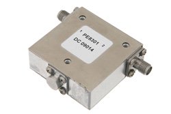 PE8301 - Isolator with 18 dB Isolation from 2 GHz to 4 GHz, 10 Watts and SMA Female