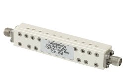 PE87FL1001 - 11 Section Bandpass Filter With SMA Female Connectors Operating From 10.55 GHz to 11.8 GHz With a 1.25 GHz Passband