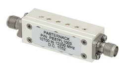 PE87FL1003 - 6 Section Bandpass Filter With SMA Female Connectors Operating From 10.7 GHz to 12.2 GHz With a 1.5 GHz Passband