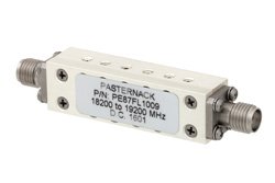 PE87FL1009 - 6 Section Bandpass Filter With SMA Female Connectors Operating From 18.2 GHz to 19.2 GHz With a 1,000 MHz Passband