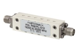 PE87FL1010 - 6 Section Bandpass Filter With SMA Female Connectors Operating From 19.2 GHz to 20.2 GHz With a 1,000 MHz Passband