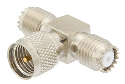 PE9065 - Mini UHF Tee Adapter Female-Male-Female