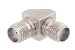 PE91153 - Precision SMA Female to SMA Female Miter Right Angle Adapter, 27 GHz