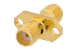 PE91290 - 2 Hole Flange Mount SMA Female to SMA Female Adapter