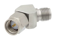 PE91332 - Precision SMA Male to SMA Female 45 Degree Right Adapter