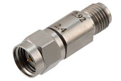 2.92mm Female to 2.4mm Male Adapter, Stainless Steel, Engineering Grade