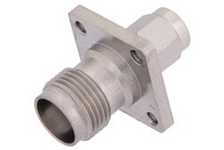 PE9384 - SMA Male to TNC Female 4 Hole Flange Mount Adapter