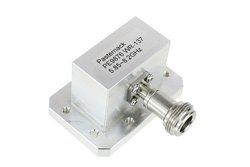PE9876 - WR-137 CMR-137 Flange to N Female Waveguide to Coax Adapter Operating from 5.85 GHz to 8.2 GHz
