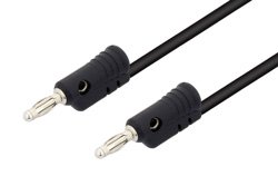 PE9930-48-B - Banana Plug to Banana Plug Cable 48 Inch Length Using Black Wire