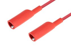 PE9932-18-R - Alligator Clip to Alligator Clip Cable 18 Inch Length Using Red Wire