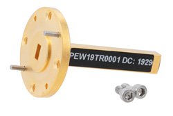 PEW19TR0001 - 2 Watts Low Power Instrumentation Grade WR-19 Waveguide Load 40 GHz to 60 GHz, Oxygen Free Hard Copper