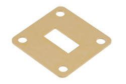 PEW62FS1 - WR-62 Waveguide Shim, Square UG-Cover Flange Configuration, Frequency Range: 11.9 GHz to 18 GHz, 1 mm Thick Brass Construction