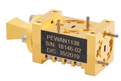 PEWAN1138 - WR-12 Waveguide Dual Polarized Horn Antenna, 60 GHz to 90 GHz Frequency Range, 15 dBi Gain, UG-387/U Flange