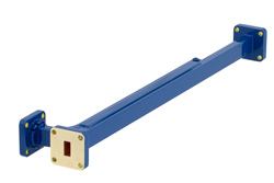 WR-34 20 dB Directional Waveguide Broadwall Coupler, UG-1530/U Square Cover Flange, E-Plane Coupled Port, 22 GHz to 33 GHz