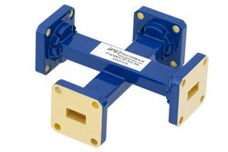 WR-34 30 dB Waveguide Crossguide Coupler, UG-1530/U Square Cover Flange, 22 GHz to 33 GHz