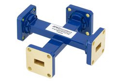 WR-34 50 dB Waveguide Crossguide Coupler, UG-1530/U Square Cover Flange, 22 GHz to 33 GHz