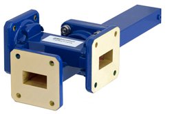PEWCT1018 - WR-75 Waveguide 40 dB Crossguide Coupler, 3 Port Square Cover Flange, 10 GHz to 15 GHz, Bronze