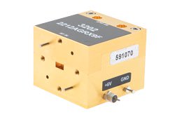 PEWGA3202 - Low Noise Amplifier (LNA), 33 to 50 GHz Frequencies in Q Band, WR-22 Waveguide connectors with UG-383/U Flanges, 32 dB Gain
